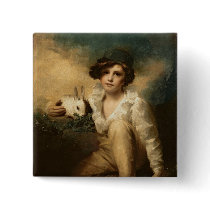 Boy and Rabbit, c.1814 Pinback Button