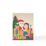 Boy and Santa Claus Card