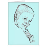 Boy and Teddy (Mark 10:14) Greeting Cards