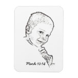 Boy and Teddy (Mark 10:14) Rectangular Magnets