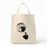 Boy and the Moon - Black Tote Bag