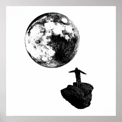 Boy and the Moon - Poster by braintopage