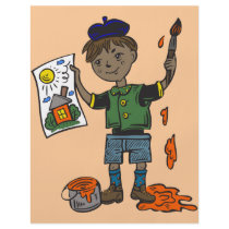 Boy Artist and Artwork