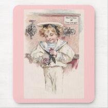 Boy at Soda Fountain Mousepads
