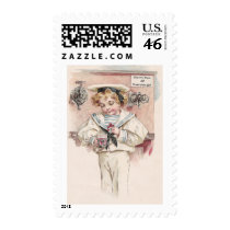 Boy at Soda Fountain Postage