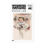 Boy at Soda Fountain postage