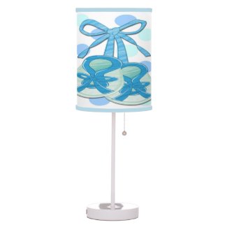 Boy Baby Booties Table Lamp