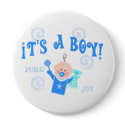 Boy Baby Button Announcement by jamiecreates1