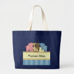 Boy Baby or Toddler Personalized Travel Tote Canvas Bags
