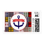 Boy Baby Shower - Anchor Banner & Plaid Stamps