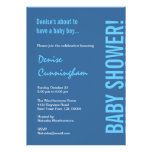 Boy Baby Shower Blue Modern Template Custom Announcements
