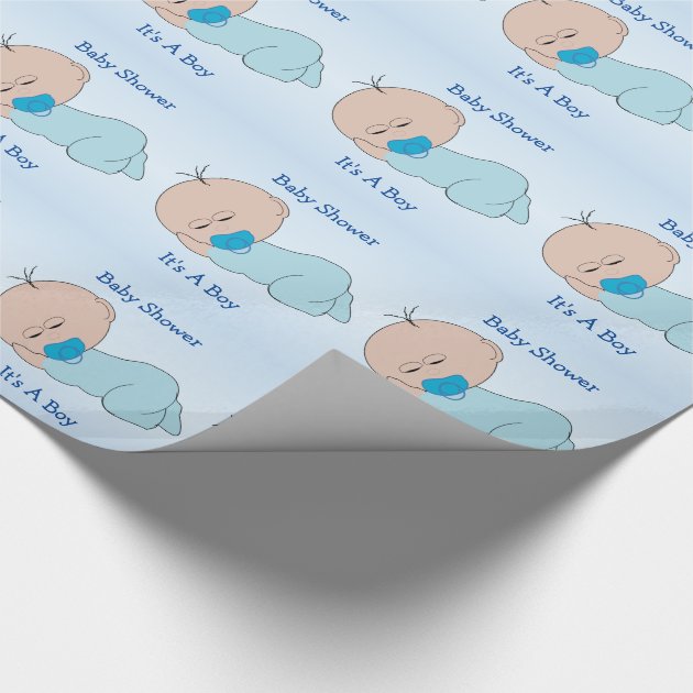 Boy Baby Shower Custom Wrapping Paper 4/4