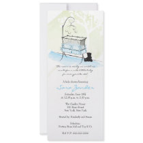 Boy Baby Shower Invitation - Baby Crib