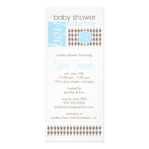 Boy Baby Shower Invitation - Trendy