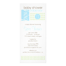 Boy Baby Shower Invitation - Trendy