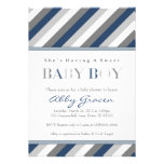Boy Baby Shower Invitations, Navy, Gray 875 invitations