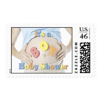 Boy Baby Shower postage stamps by photoinspiration