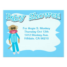 Boy Baby Shower Time Custom Invite