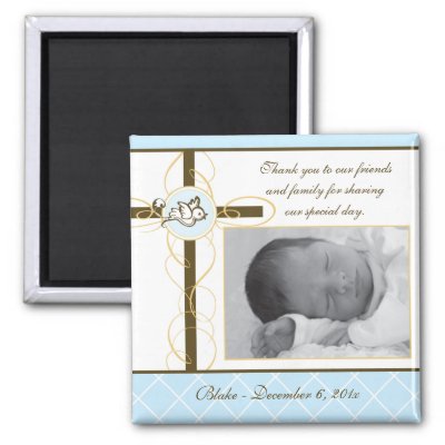 Baby Christening Favor on Your Baby Babies Baptism With This Beautiful Photo Magnet Favor
