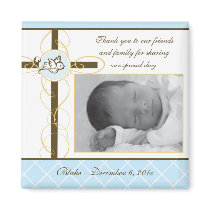 Boy Baptism/Christening Favor - Photo Magnet
