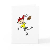 Boy Baseball Player Card by stick_figures Boy Baseball Player Card