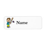 Boy Batter Custom Return Address Label