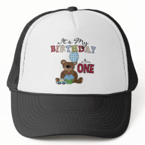 Boy Bear 1st Birthday Tshirts and Gifts Trucker Hat