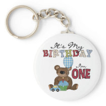 Boy Bear 1st Birthday Tshirts and Gifts Key Chains