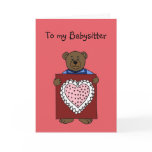 boy bear holding valentine for babysitter card