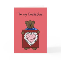 boy bear holding valentine for godfather card