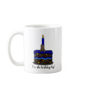 boy bear on birthday cake mugs
