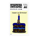 boy bear on cake 1st birthday postage