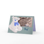 Boy Birth Announcement Greeting Card