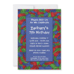 Boy Birthday Party - Building Blocks Custom Invitation