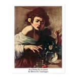 Boy Bitten By A Lizard By Merisi Da Caravaggio Post Cards