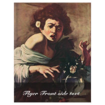 Boy Bitten By A Lizard By Michelangelo Merisi Da Full Color Flyer