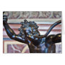 Boy Blowing horn Sculpture Greeting Card