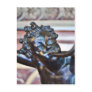 Boy Blowing horn Sculpture Post Cards