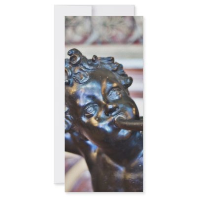 Boy Blowing horn Sculpture Full Color Rack Card by arnet17