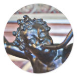 Boy Blowing horn Sculpture Stickers