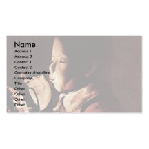 Boy Blows Into A Lamp By Georges De La Tour Business Card Template