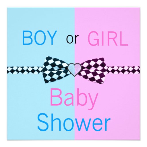 Boy Blue And Or Girl Pink Baby Shower Personalized Invitations from ...