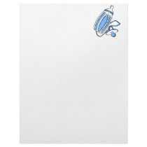 boy blue  bottle pacifier custom letterhead