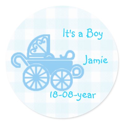 boy-blue-pram sticker Zazzle_sticker