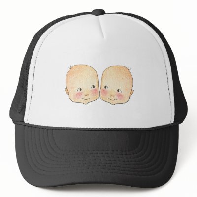 Boy Boy Twins Graphic Hat by Scrappintwins