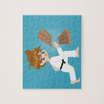 Boy Breaking Board Martial Arts puzzle