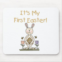Boy Bunny 1st Easter T-shirts and Gifts Mousepad