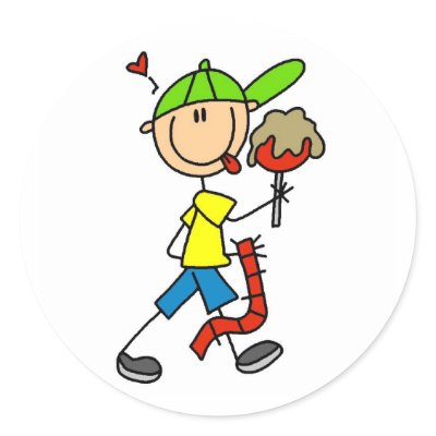 Boy Carnival Goer Round Sticker by stick_figures