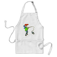 Boy Catching A Fish Apron