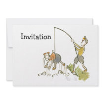 Boy Catching Girl Custom Invitations